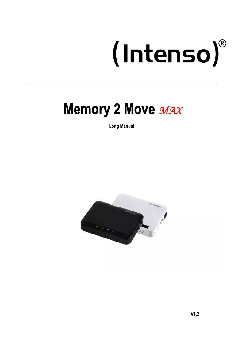 Page n°1 - Manuel utilisateur Intenso 7405500