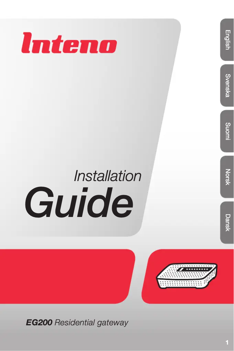 Page n°1 - Manuel utilisateur Genexis EG200