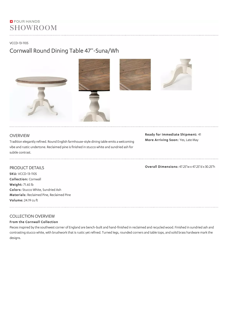 Page 1 de la notice Manuel utilisateur Four Hands VCCD-13-1105