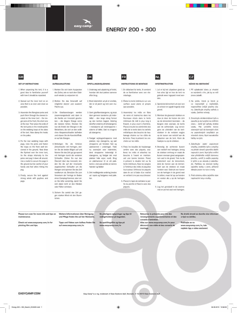 Página 1 del manual Manual de usuario Easy Camp Energy 300