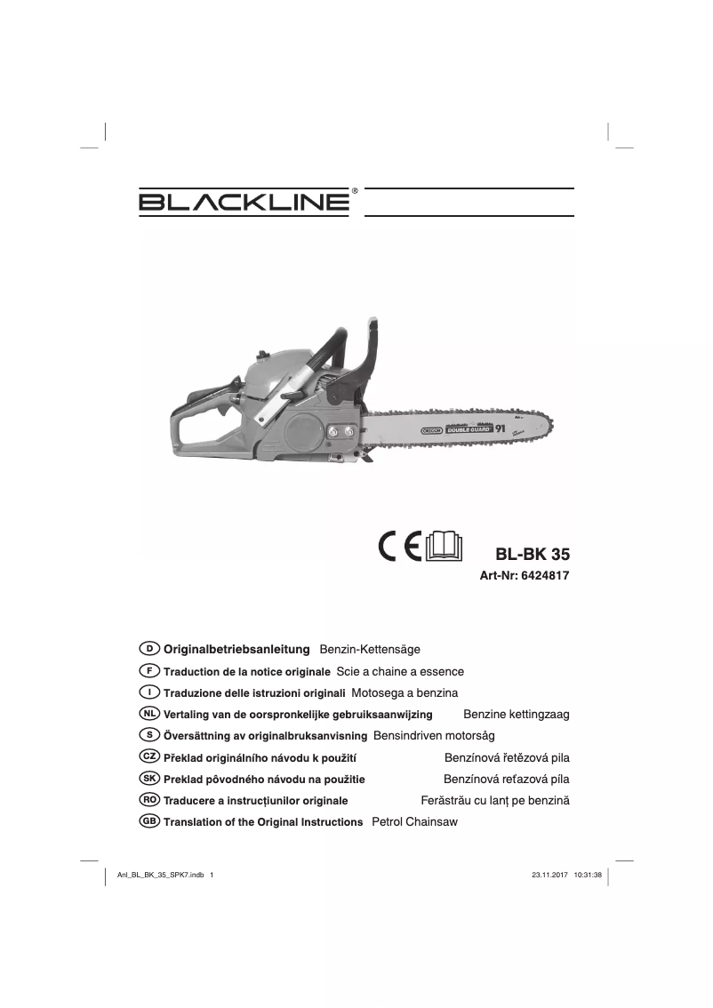 Page 1 de la notice Manuel utilisateur BlackLine BL-BK 35