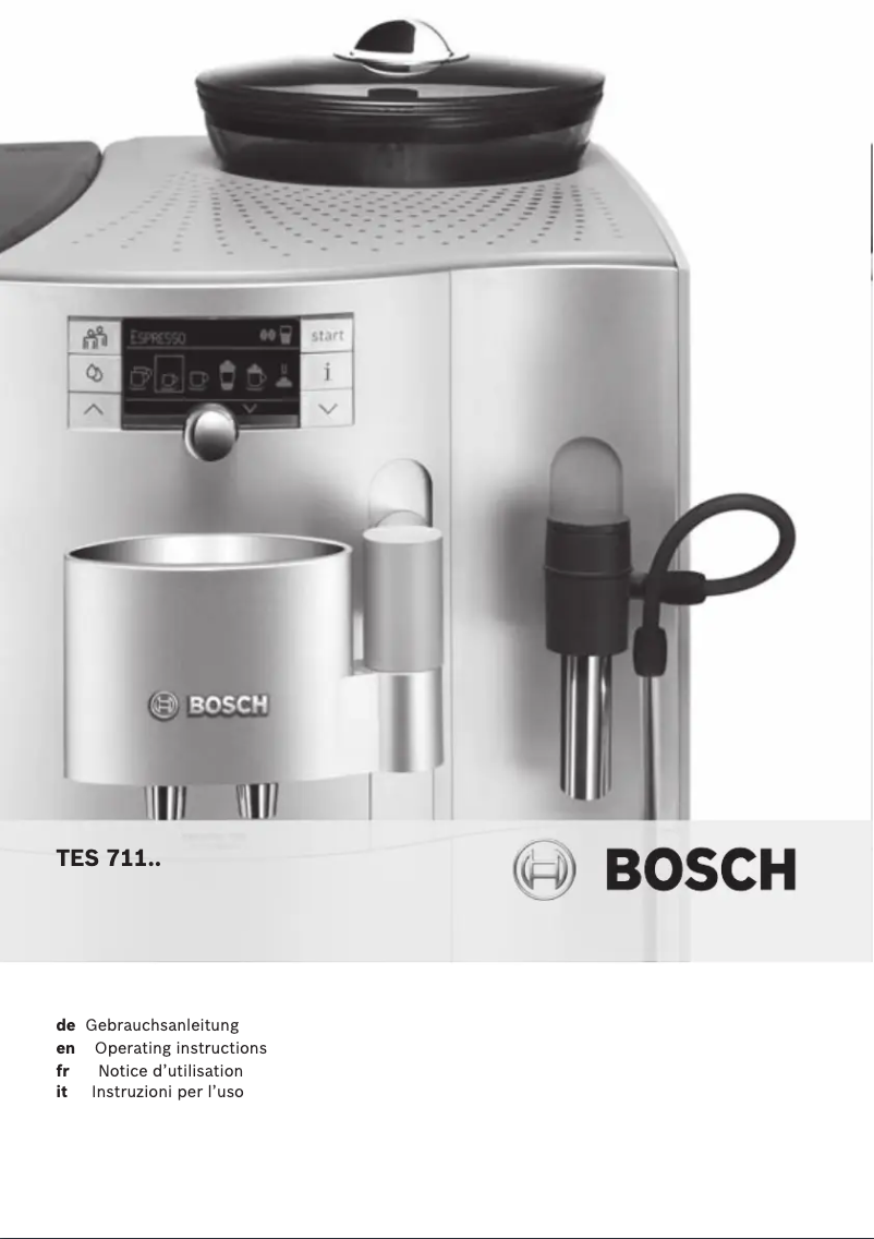 Page 1 de la notice Manuel utilisateur Bosch TES71151DE