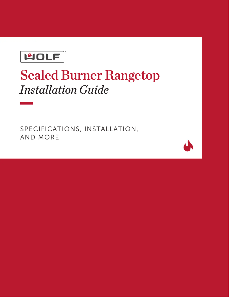 Page n°1 - Guide d'installation Wolf SRT364C