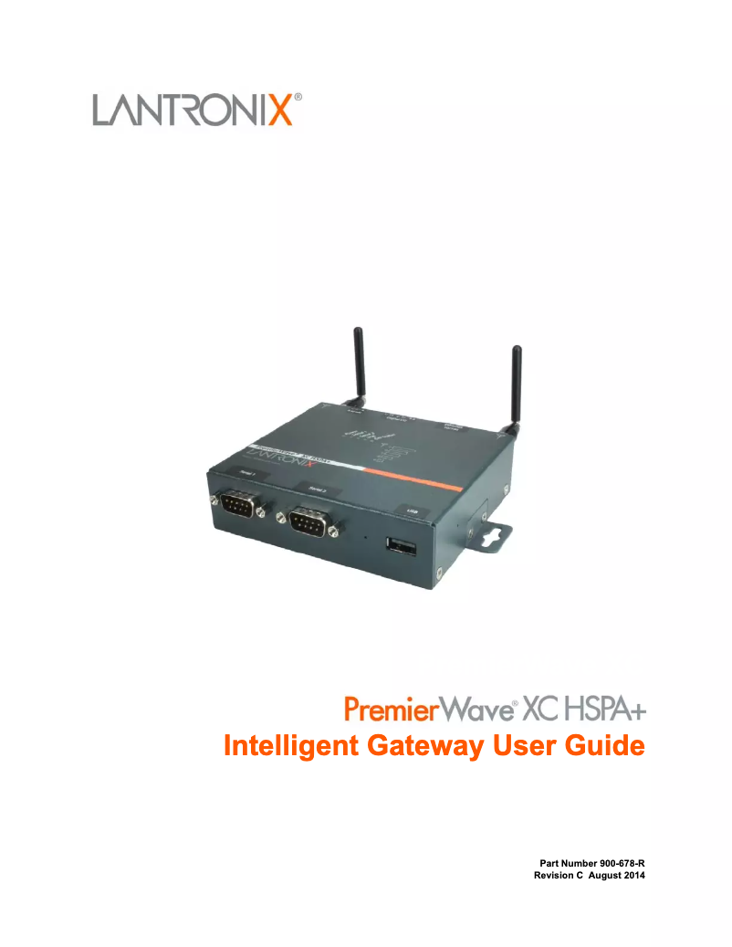 Image de la première page du manuel de l'appareil PremierWave XC HSPA+