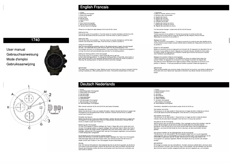 Page 1 de la notice Manuel utilisateur Davis Diver 1740