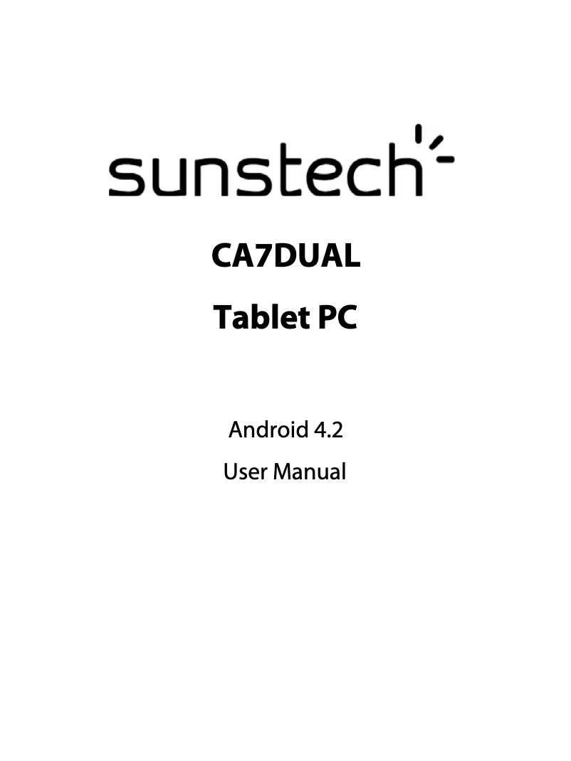 Page 1 de la notice Manuel utilisateur Sunstech CA7DUAL