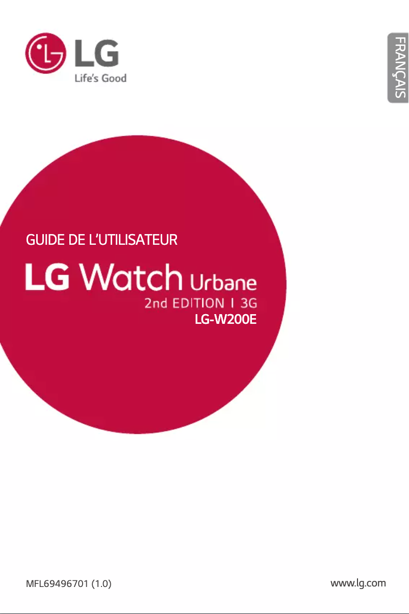 Page n°1 - Manuel utilisateur LG Watch Urbane 2nd Edition W200A