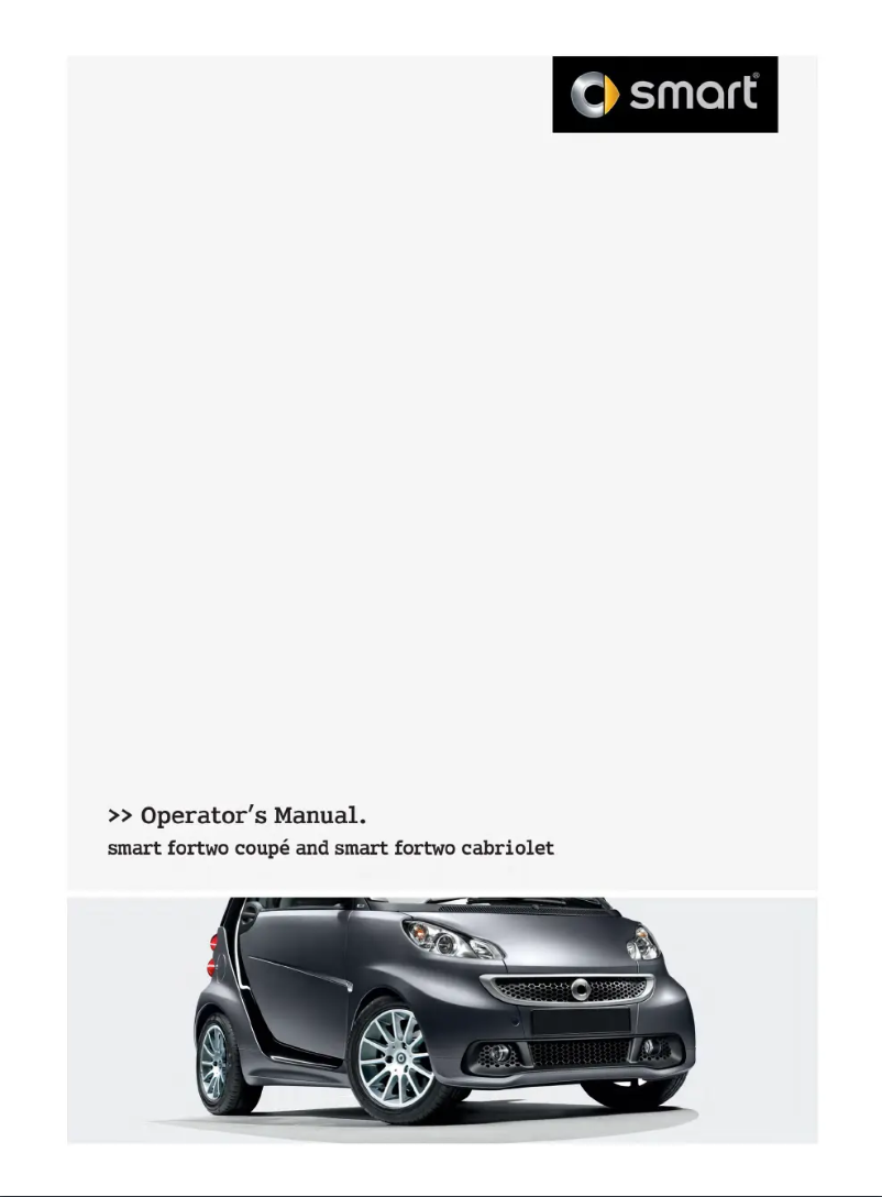 Page 1 de la notice Manuel utilisateur Mercedes-Benz Fortwo (2013)