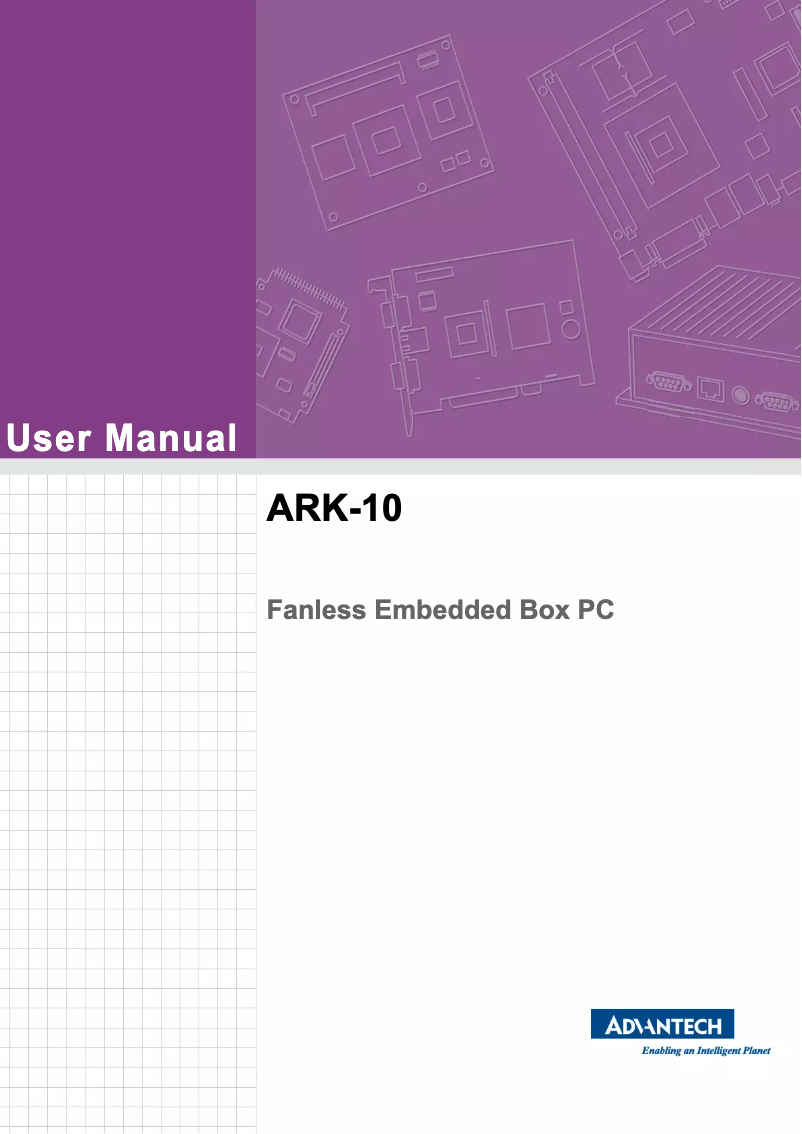 Page n°1 - Manuel utilisateur Advantech ARK-10