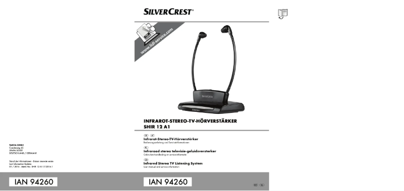 Image de la première page du manuel de l'appareil SHIR 12 A1
