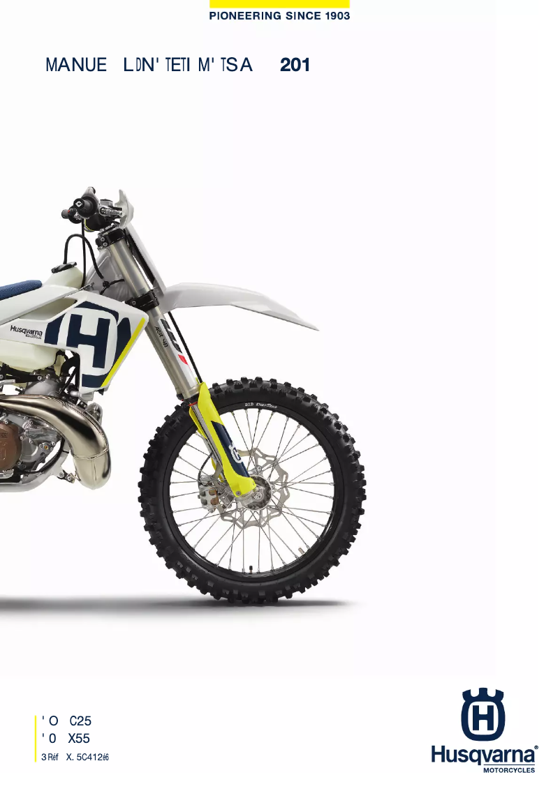 Page 1 de la notice Manuel utilisateur Husqvarna TC 250 (2018)