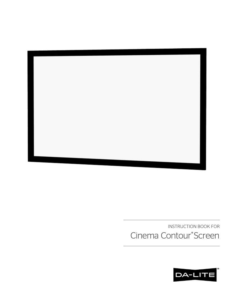 Page n°1 - Manuel utilisateur Da-Lite Cinema Contour 87164V