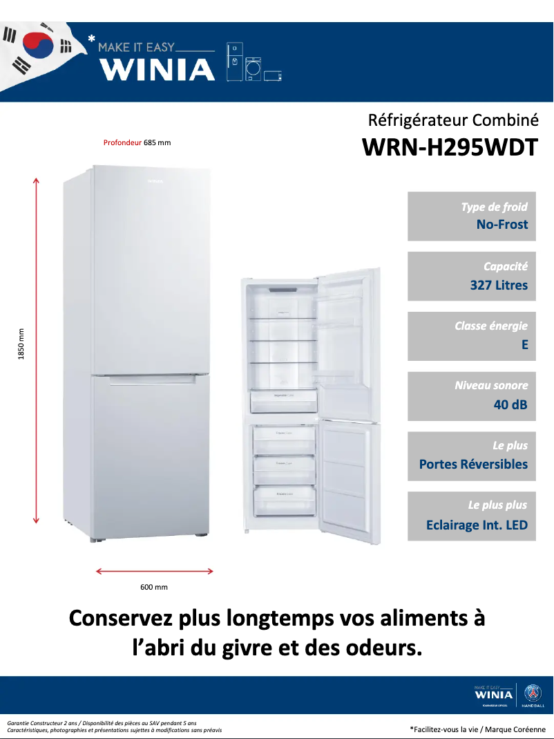 Image de la première page du manuel de l'appareil WRN-H295W