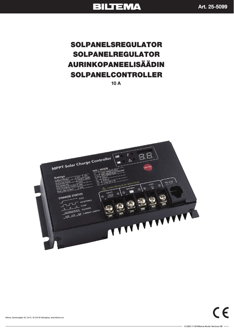 Page n°1 - Manuel utilisateur Biltema 25-5099