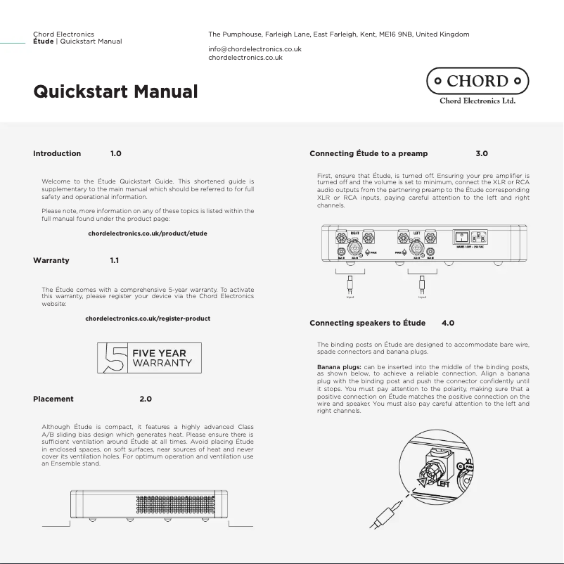 Página 1 del manual Manual de usuario Chord Étude