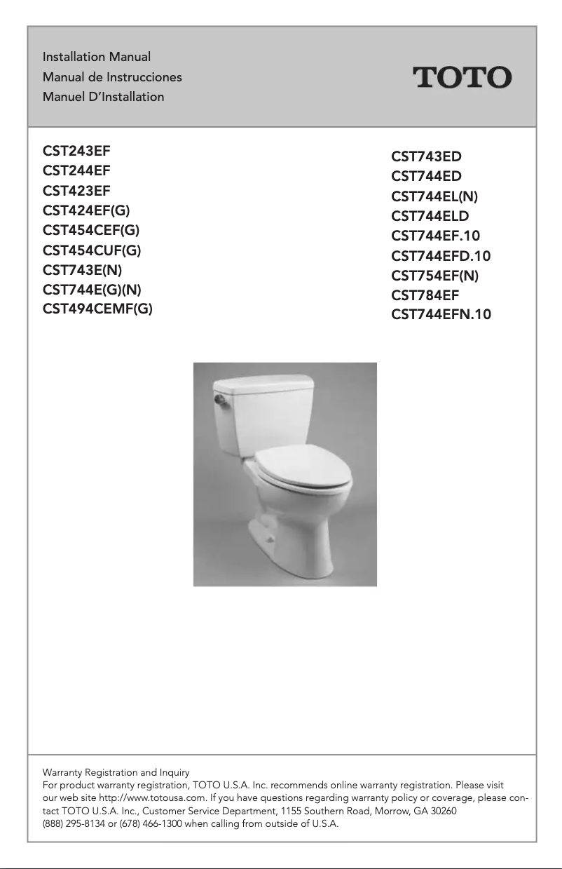 Image de la première page du manuel de l'appareil CST754EF(N)