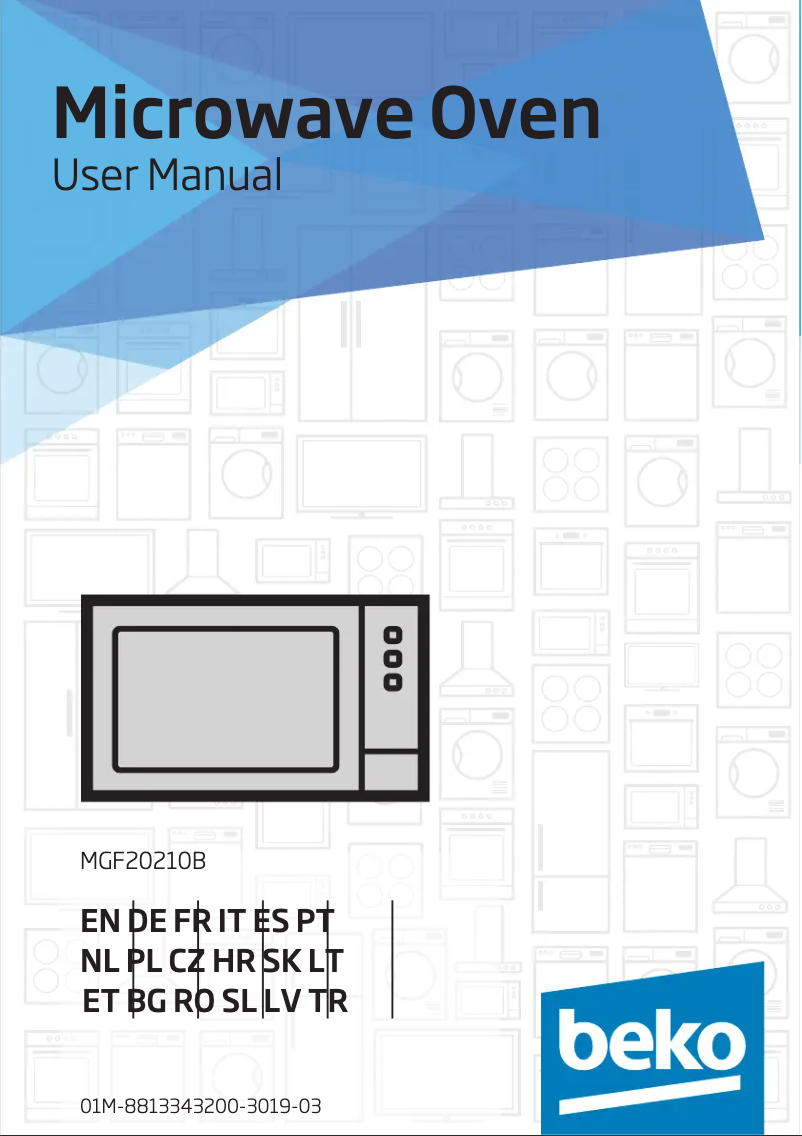 Page 1 de la notice Manuel utilisateur Beko MGF20210X