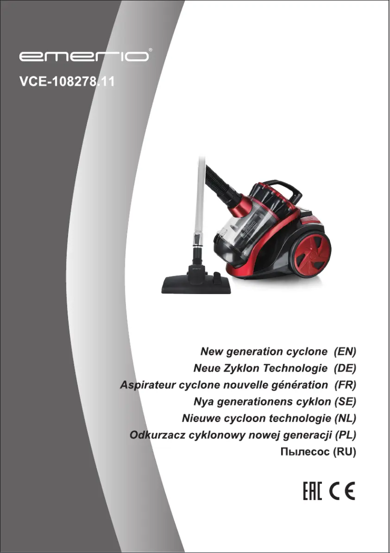 Page 1 de la notice Manuel utilisateur Emerio VCE-108278.11