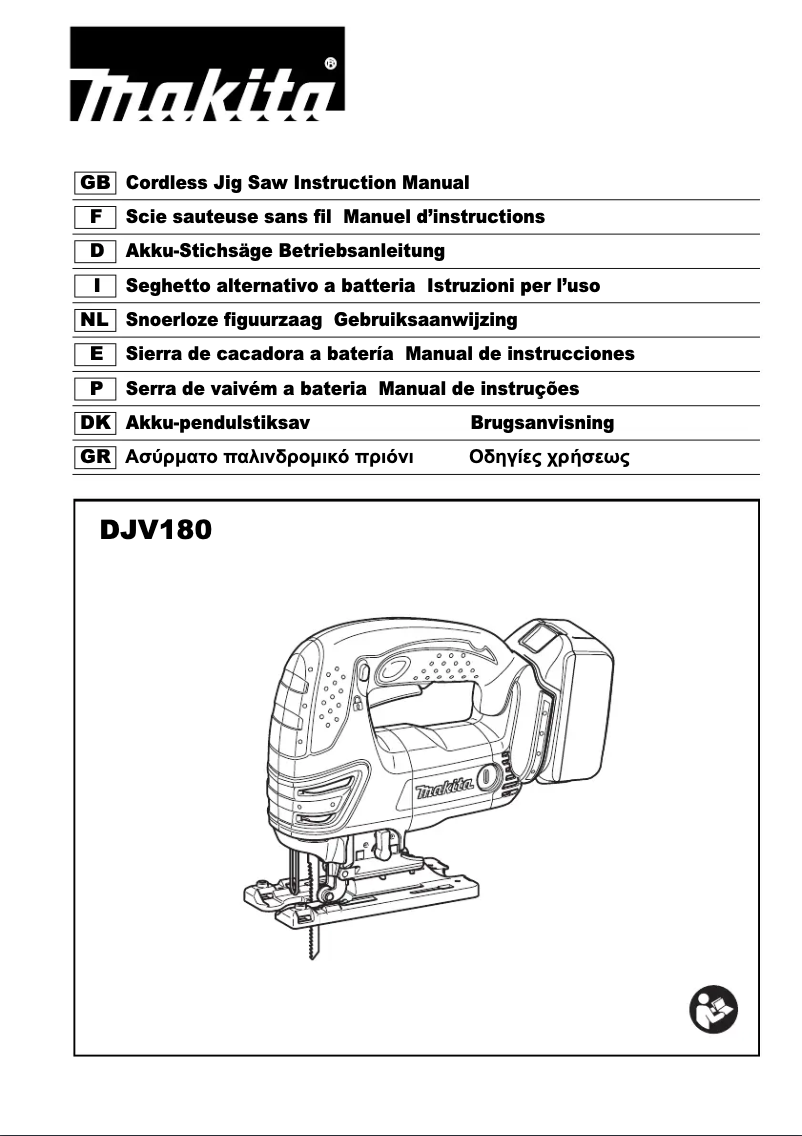 Page 1 de la notice Manuel utilisateur Makita DJV180Z
