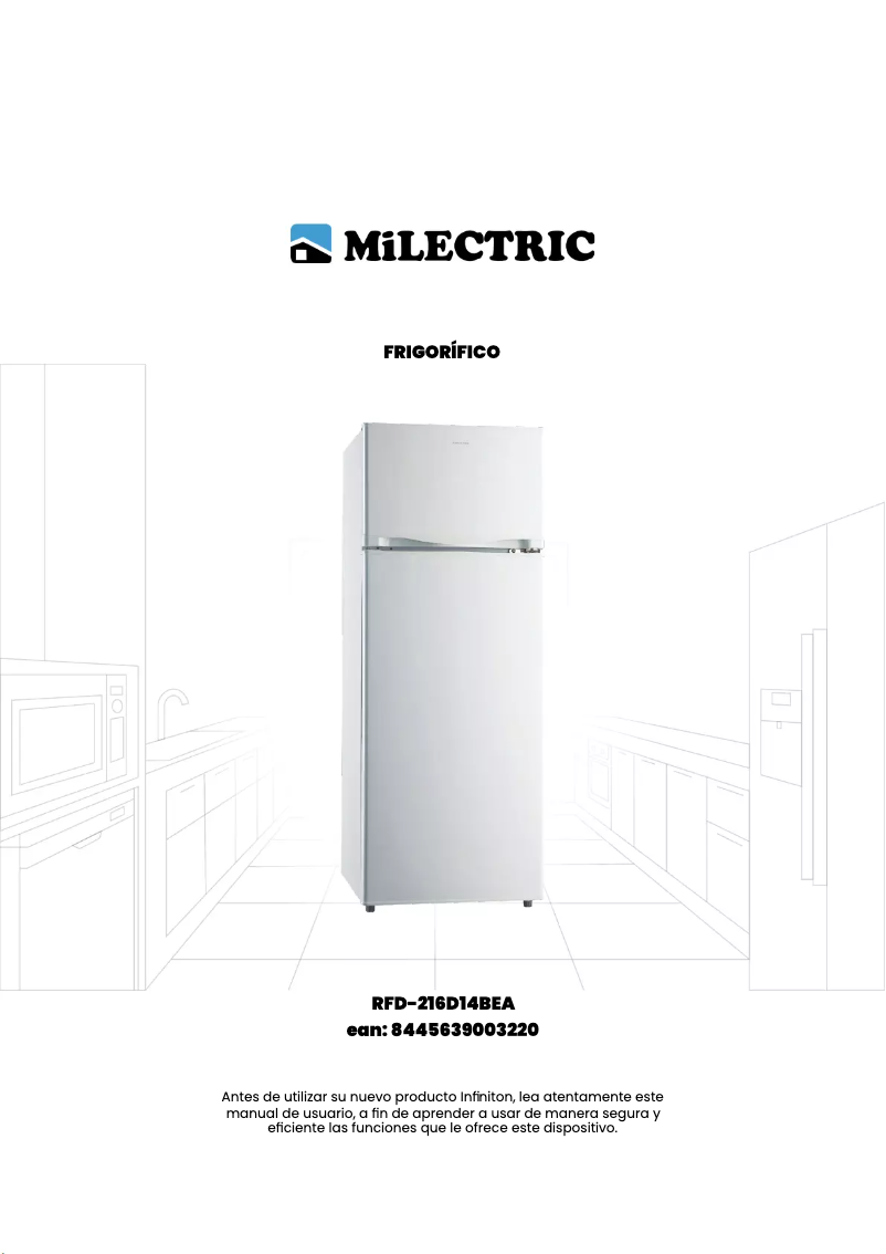 Page 1 de la notice Manuel utilisateur Milectric RFD-216D14BEA