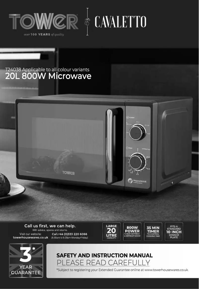 Page 1 de la notice Manuel utilisateur Tower Cavaletto T24038