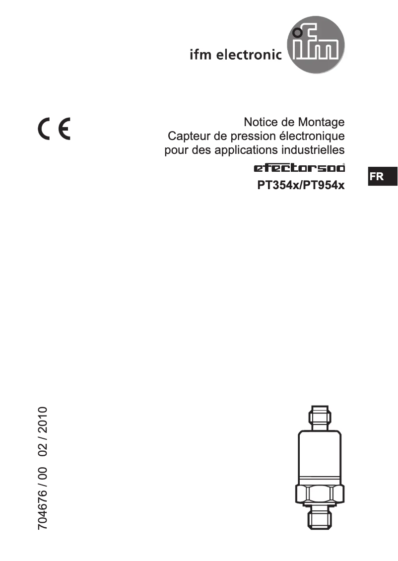 Page 1 de la notice Manuel utilisateur IFM PT3543