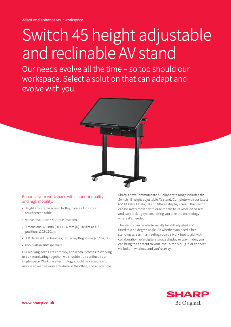 Page 1 de la notice Manuel utilisateur Sharp Switch 45