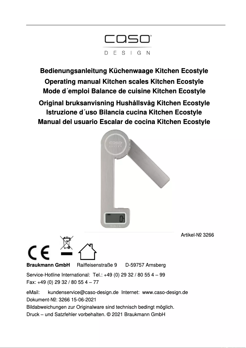 Image de la première page du manuel de l'appareil KitchenEcostyle