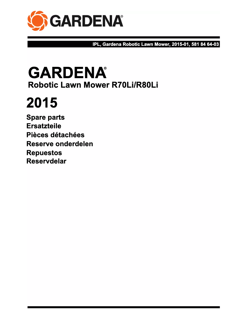 Page 1 de la notice Manuel utilisateur Gardena R80Li