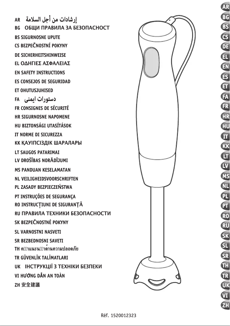 Page 1 de la notice Manuel utilisateur Moulinex Turbomix DD12A110