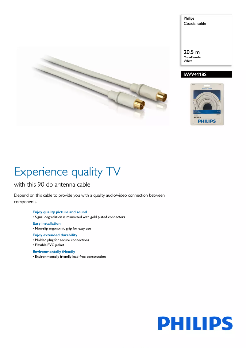 First page image of the manual for SWV4118S