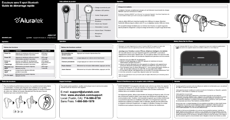 Image de la première page du manuel de l'appareil ABH13F