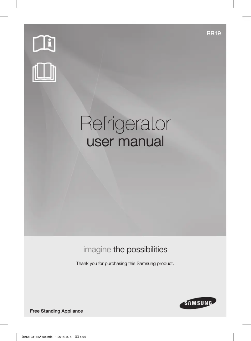 Page n°1 - Manuel utilisateur Samsung RR21H1346SA