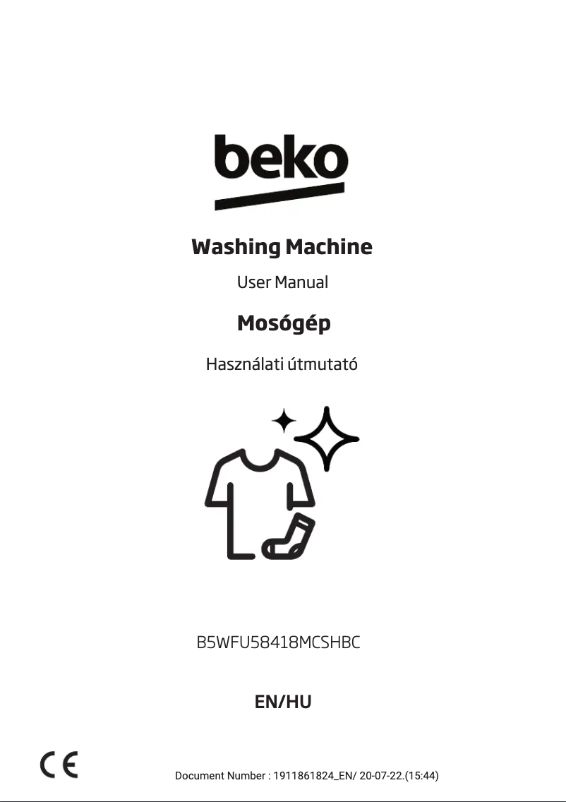 Page 1 de la notice Manuel utilisateur Beko B5WFU58418MCSHBC