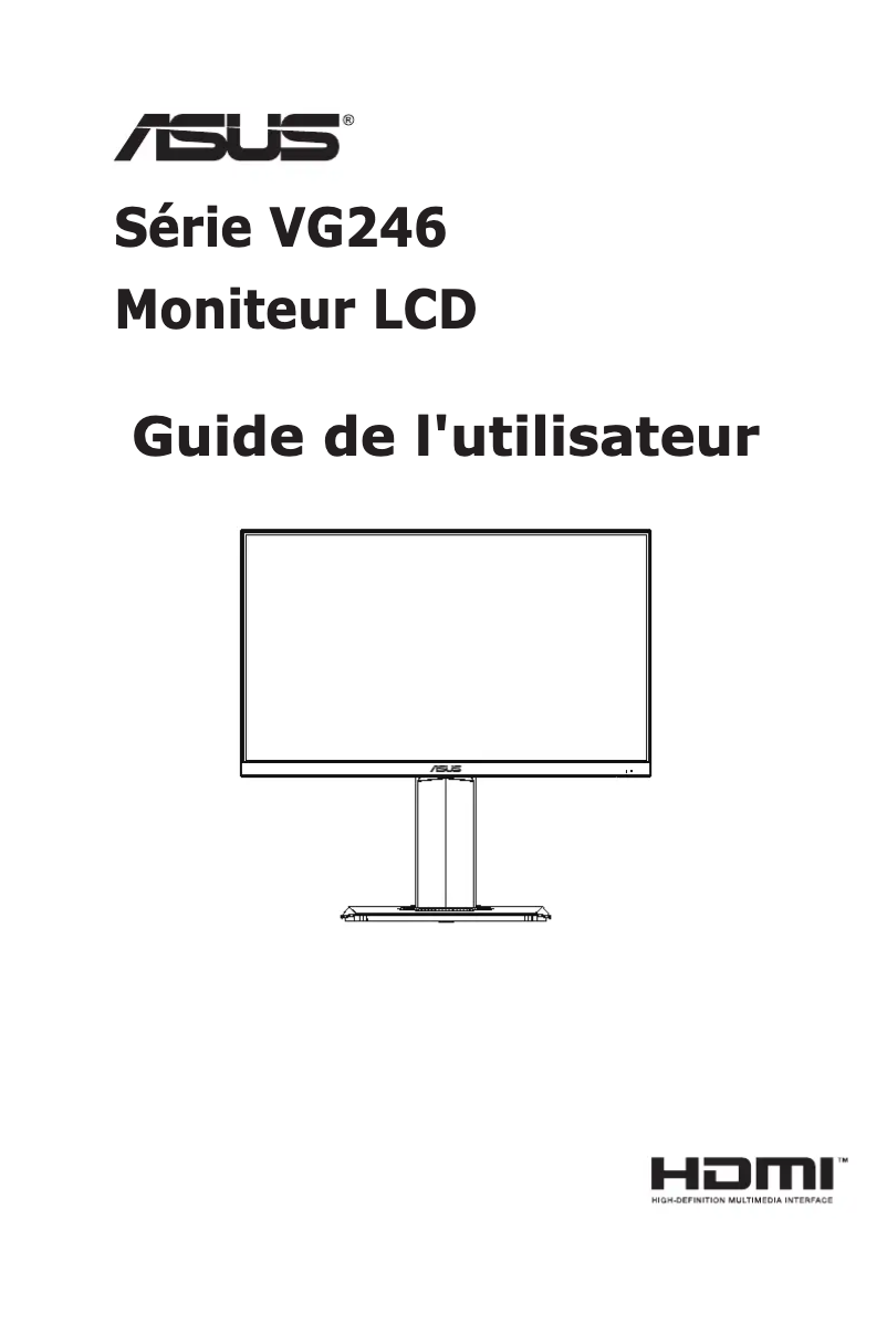 Page n°1 - Manuel utilisateur Asus VG246H