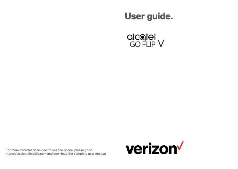 Page 1 de la notice Manuel utilisateur Alcatel Go Flip V