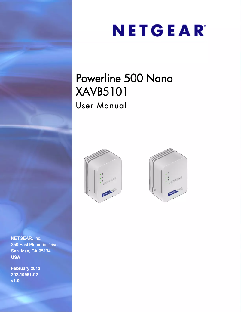 Page n°1 - Manuel utilisateur Netgear XAV5101