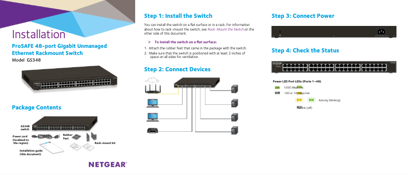 Page n°1 - Manuel utilisateur Netgear GS348