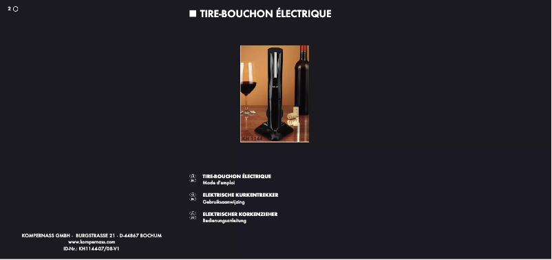 Page n°1 - Manuel utilisateur Bifinett KH 1144