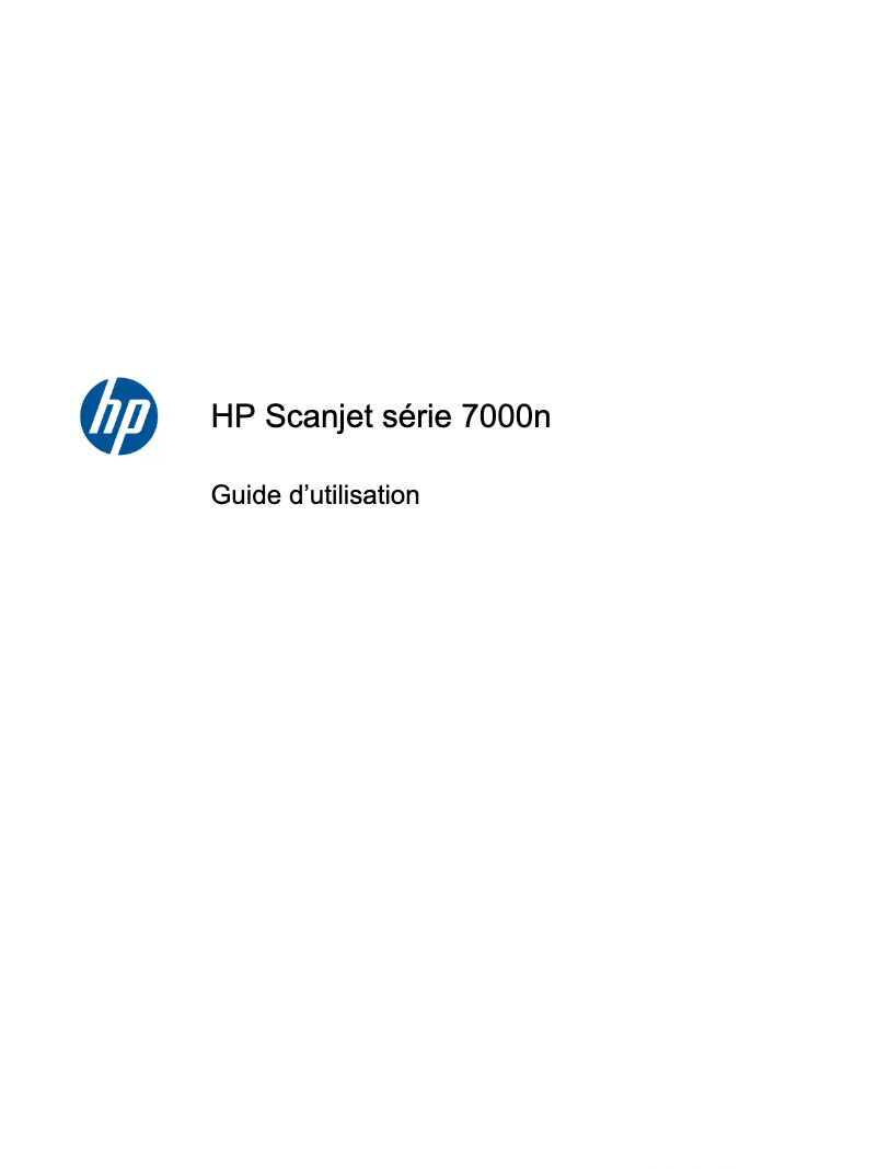 Page 1 de la notice Manuel utilisateur HP Scanjet 7000n