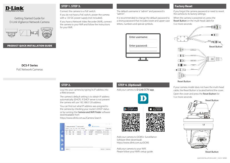 Page 1 de la notice Manuel utilisateur D-Link DCS-F4808E
