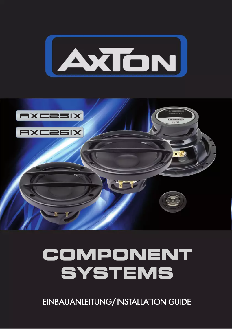 Page n°1 - Manuel utilisateur Axton AXC25IX