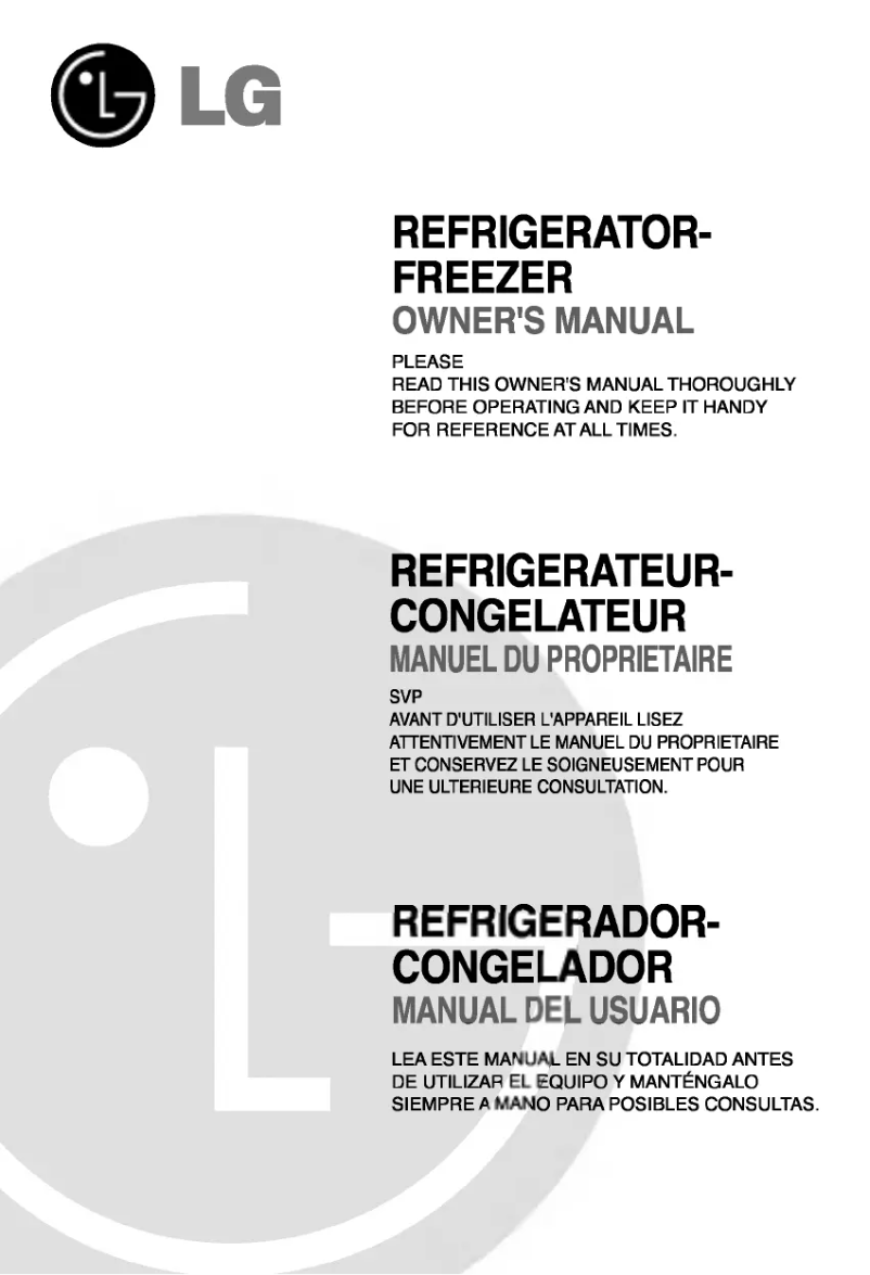 Page n°1 - Manuel utilisateur LG GR-S472ZLC
