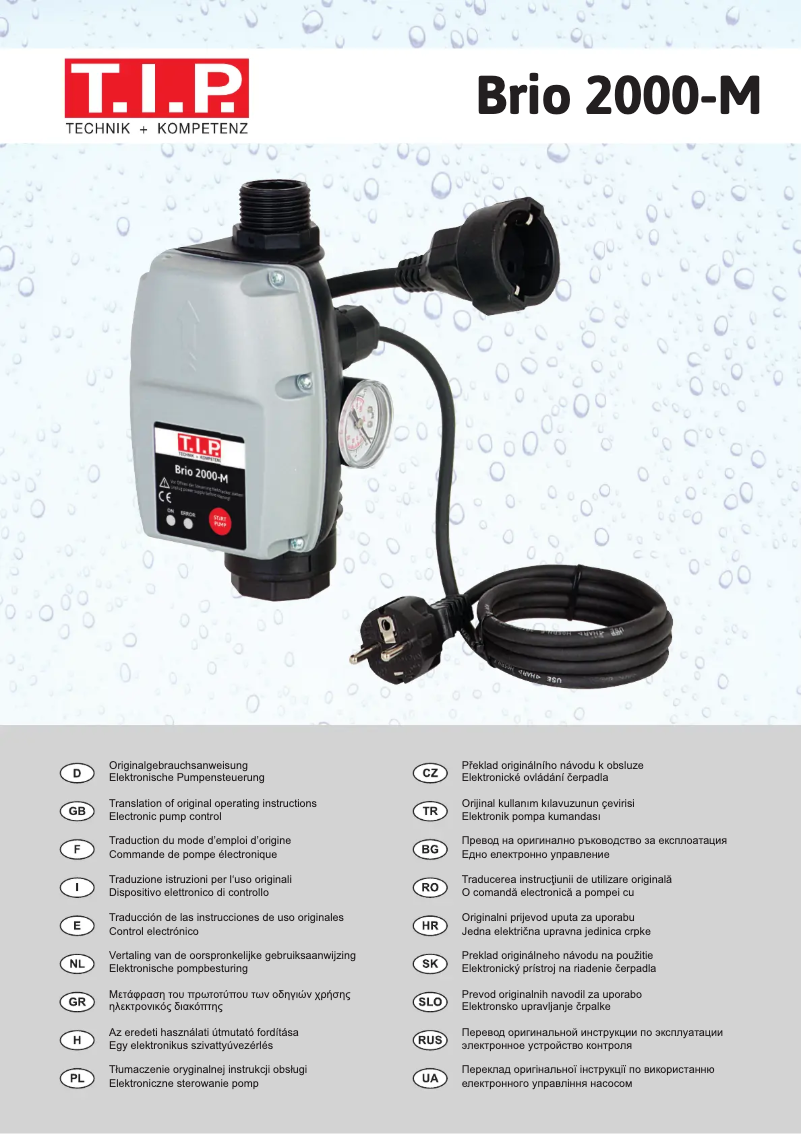 Image de la première page du manuel de l'appareil Brio 2000-M