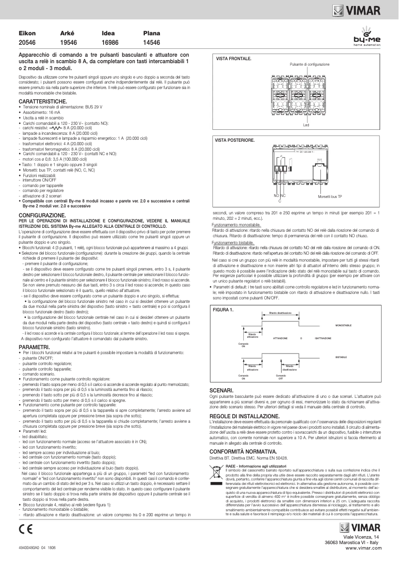 Page 1 de la notice Manuel utilisateur Vimar R14546