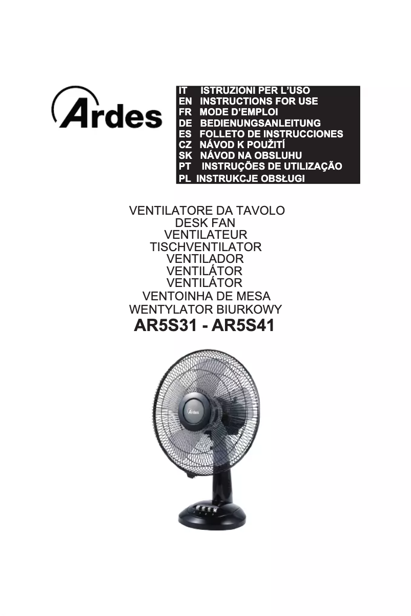 Page n°1 - Manuel utilisateur Ardes AR5S41