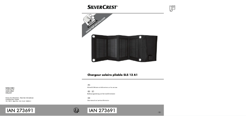 Page n°1 - Manuel utilisateur SilverCrest SLS 13 A1