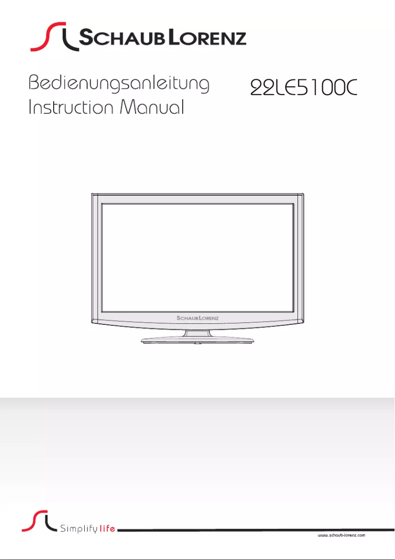 Image de la première page du manuel de l'appareil 22LE-5100C