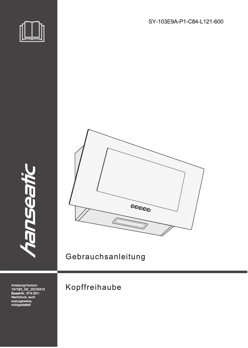 Página 1 del manual Manual de usuario Hanseatic SY-103E9A-P1-C84-L121-600