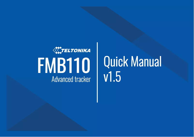 Image de la première page du manuel de l'appareil FMB110